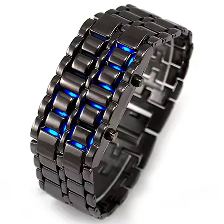 European and American Unique Creative Lava Led Trendy Men's Stainless Steel Lover's Watch Bracelet Couple Retro Men's Watch