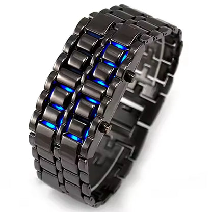 European and American Unique Creative Lava Led Trendy Men's Stainless Steel Lover's Watch Bracelet Couple Retro Men's Watch