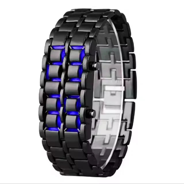 European and American Unique Creative Lava Led Trendy Men's Stainless Steel Lover's Watch Bracelet Couple Retro Men's Watch