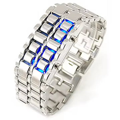 European and American Unique Creative Lava Led Trendy Men's Stainless Steel Lover's Watch Bracelet Couple Retro Men's Watch