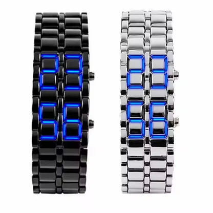European and American Unique Creative Lava Led Trendy Men's Stainless Steel Lover's Watch Bracelet Couple Retro Men's Watch
