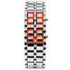 European and American Unique Creative Lava Led Trendy Men's Stainless Steel Lover's Watch Bracelet Couple Retro Men's Watch