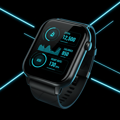 SmartWatch Y13 Pro ambiance néon futuriste